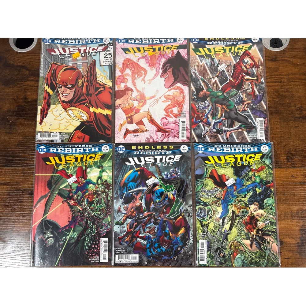 DC Universe Rebirth Justice League Comic Lot Issues 8 15 20 21 22 Batman Flash
